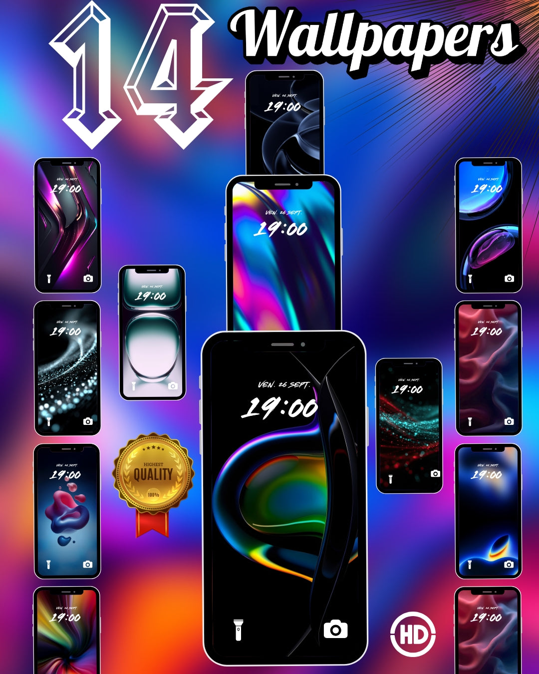 14 Abstract Glow Wallpapers 🌈 | Vibrant HD & 4K Neon Pack for iPhone & Android