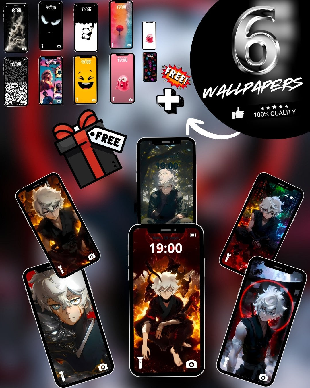 6 Gabimaru Wallpapers ⚡ + FREE 10 Random HD Wallpapers 🎁