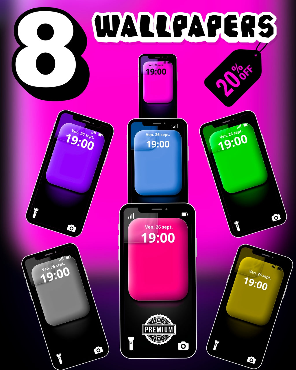 8 Color Gradient Wallpapers 🎨