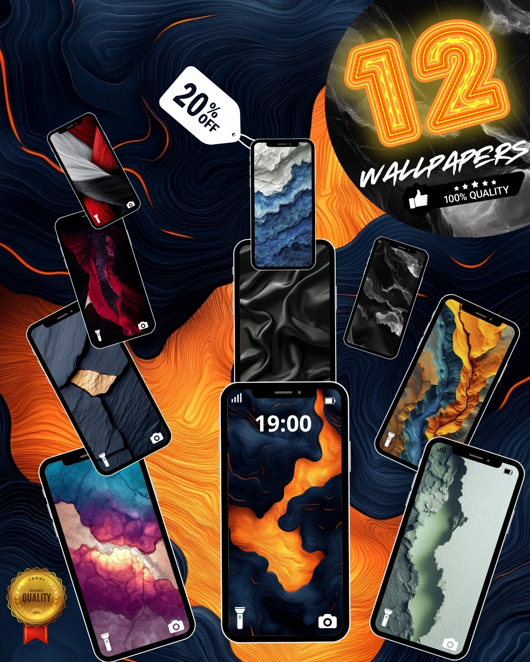 Abstract Texture Wallpapers 🪶  HD & 4K Artistic Phone Pack